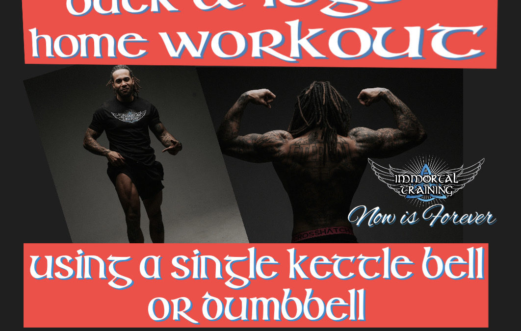 Home Workout for Legs & Back (Using 1 Kettle Bell or Dumbbell)