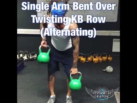Bent Over Single Arm Twisting KB Row
