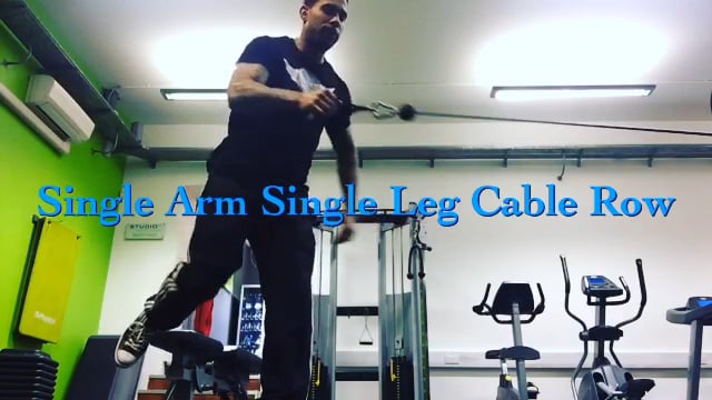 Single Arm Single Leg Cable Row